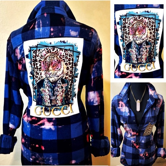 ‼️SOLD‼️Flannel tie dye shirt. - Picture 2 of 7